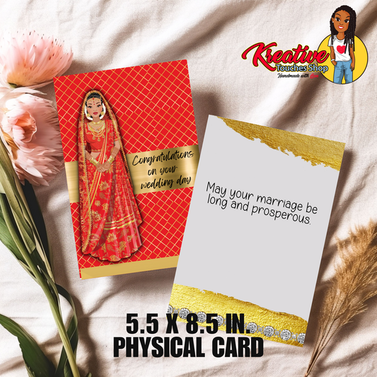 Indian Bride Wedding Card