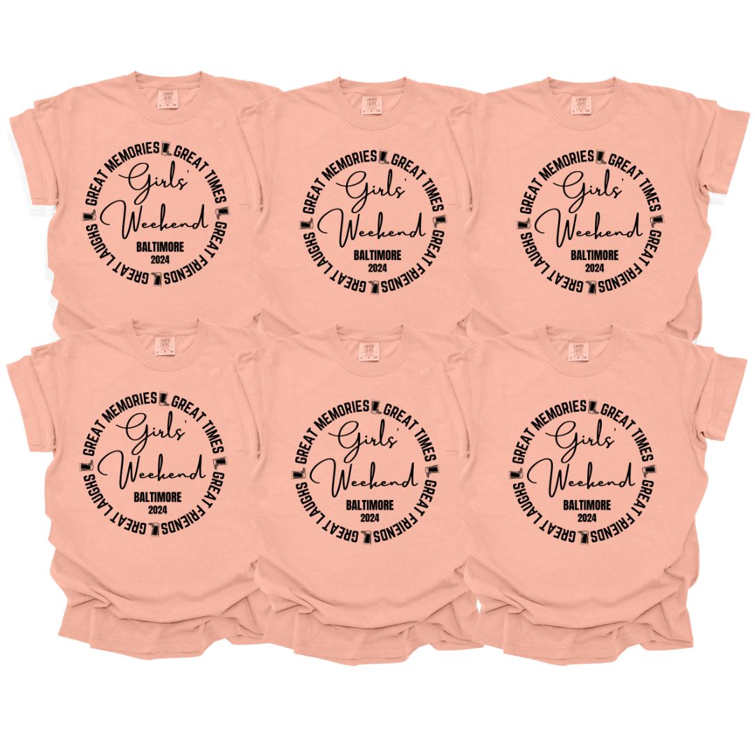 Personalized Girls Weekend Group Shirts